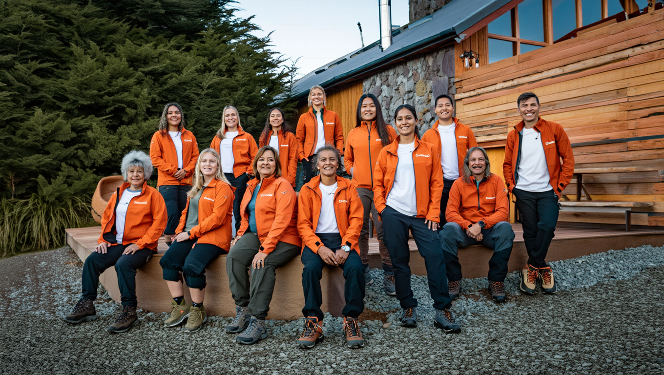 Fotografía del equipo oficial de Diversidad Turismo Activo & de Naturaleza posando en un entorno natural.
